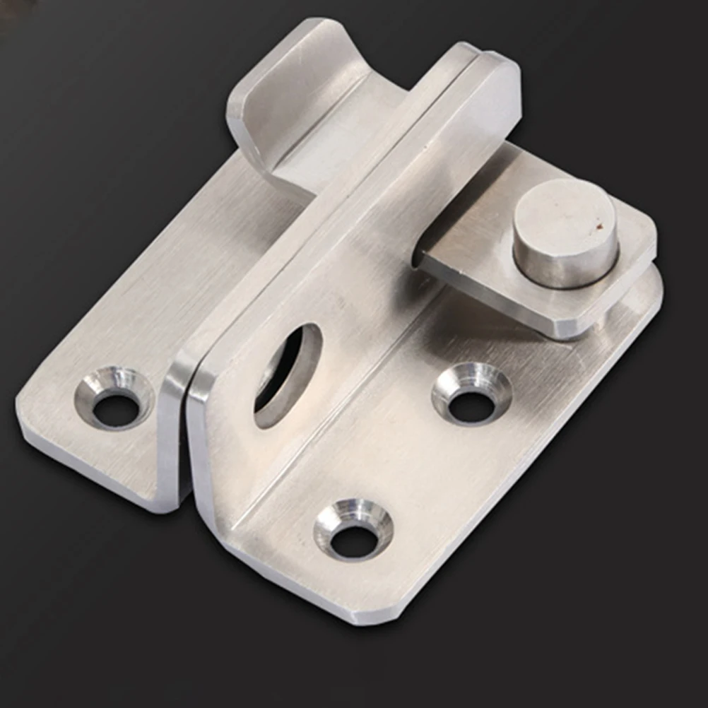 

2 Sets Door Bolt Anti-theft Lock Sliding Latch Simple Supplies Stainless Steel Barn