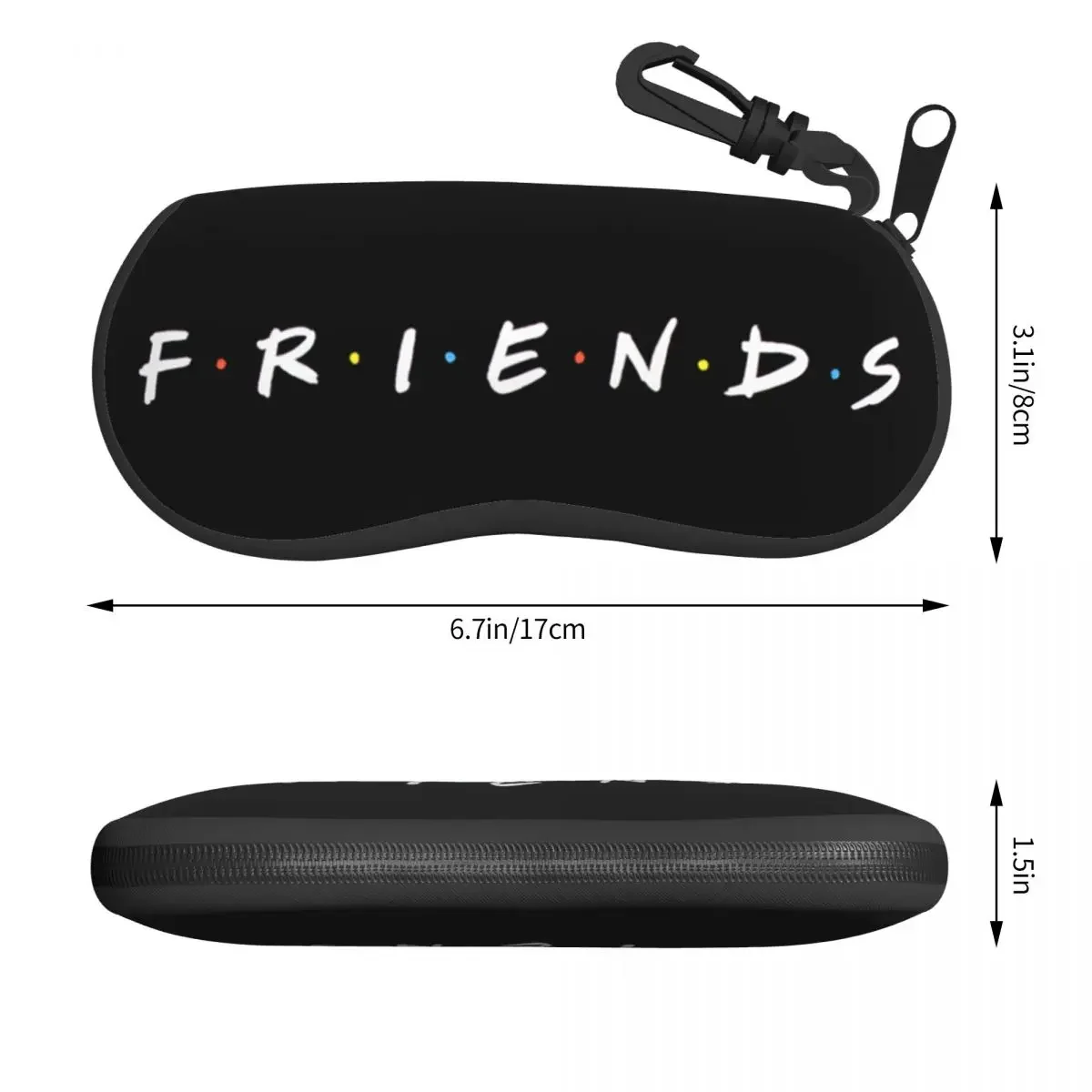 Custom Friends Funny Quote Shell Glasses Case Unisex Fashion TV Show Eyeglasses Case Sunglasses Protector Box