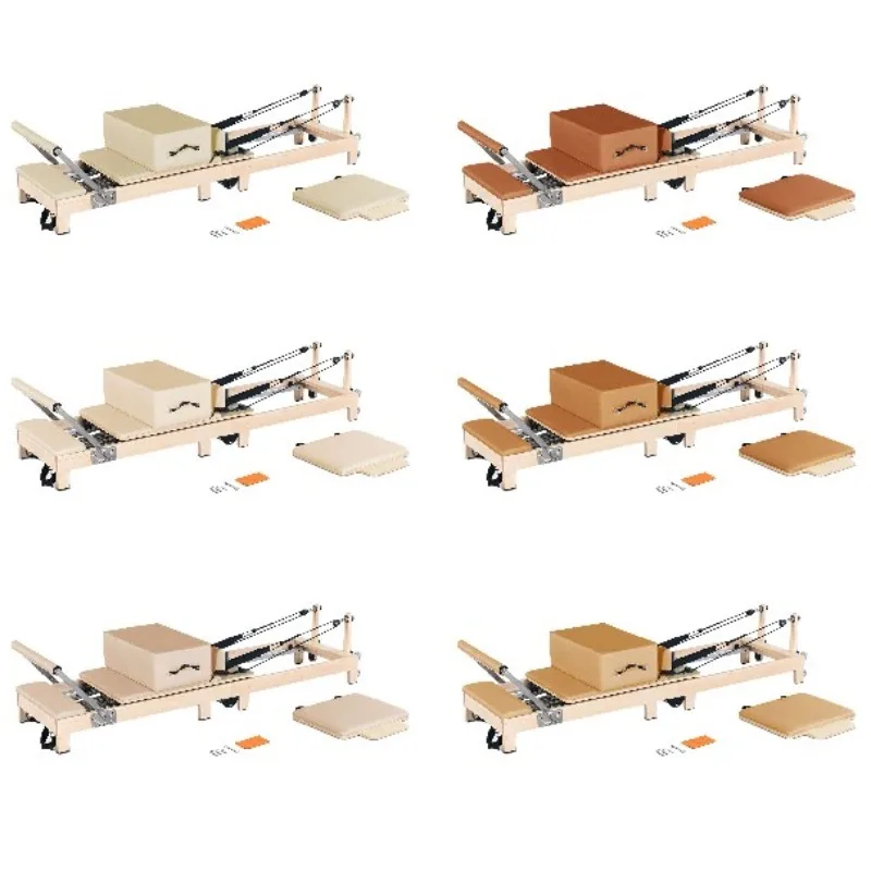 YTYIN Home Gym Oak Foldable Pilates Reformer Durable Adjustable For Body Building Yoga Studio 2-Year Warranty