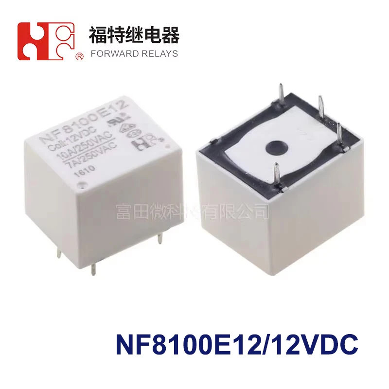 1Pcs FORWARD Relay NF8100E12 4Pin 10A 12VDC Power Relay HF3FF-012-1HS 943