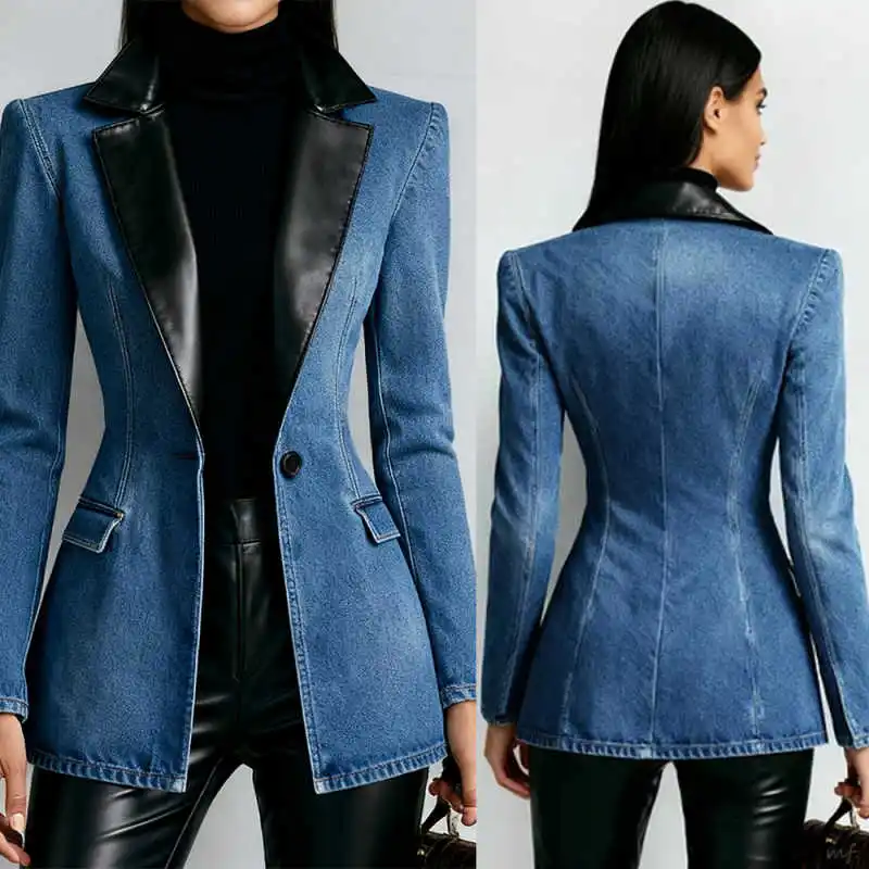 

Современный женский костюм, элегантный формальный пиджак, платье для дня рождения, джинсовое пальто, женский костюм, деловое платье для выпускного вечера, размер PLus, индивидуальный заказ