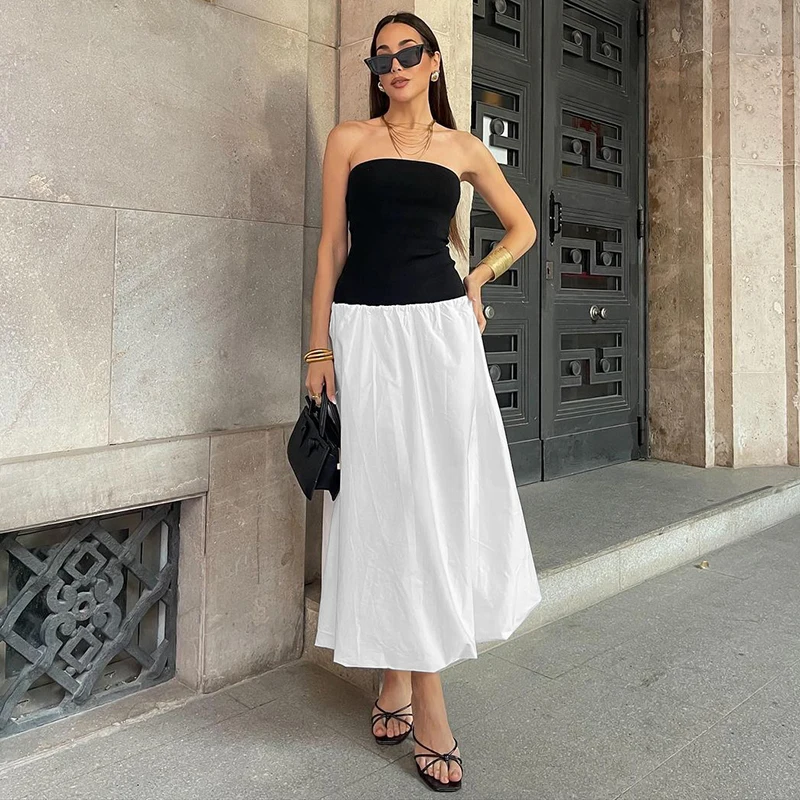 Mode Liebsten A-LINE Kleid Frauen Sommer Ärmellose Sexy Backless Einfache Kleider Schlank Patchwork