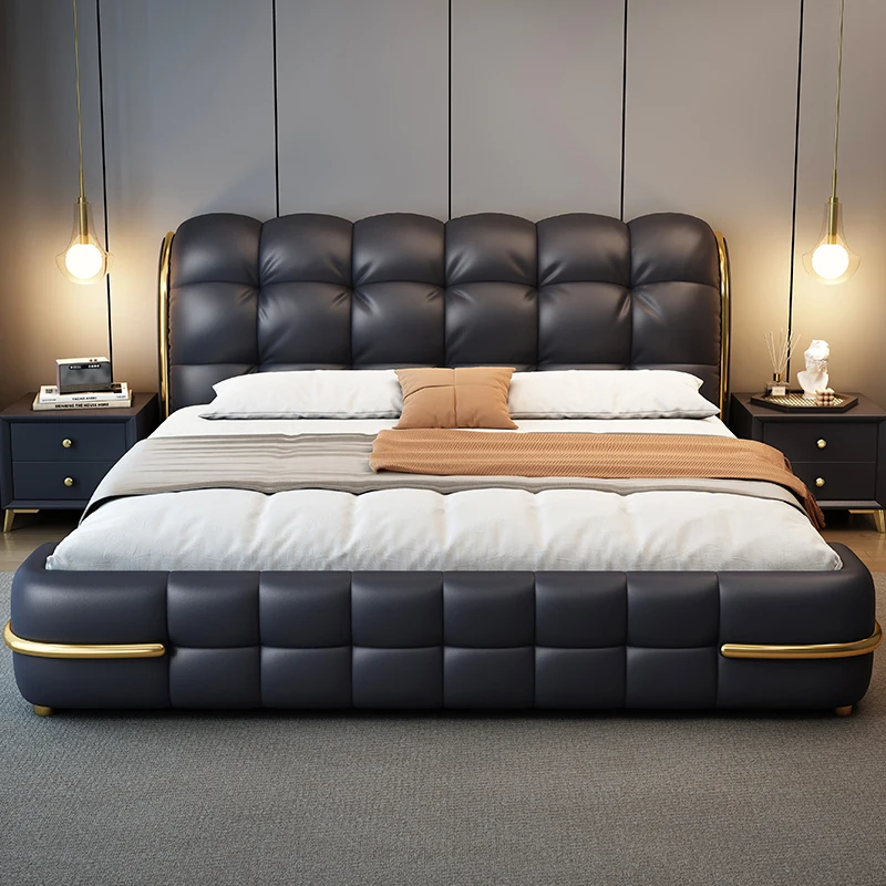 

Wedding Aesthetics Bed Frame Design Classic Create Modern Bed European Quality Light Luxury Cama De Casal Bedroom Furniture