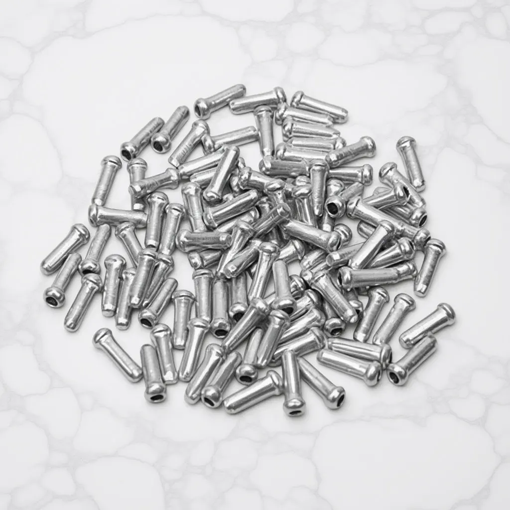 

100 шт. заглушек для тросиков из алюминиевого сплава для велосипедных тормозных тросиков, совместимые с модифицированными велосипедами и транспортными средствами