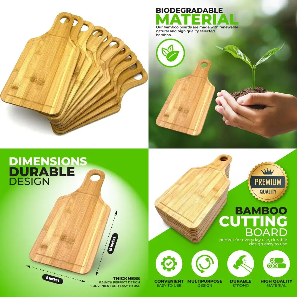 

Оптовые разделочные доски с бамбуковыми веслами — набор из 10 шт. для индивидуальной гравировки | Премиум бамбуковая кухонная утварь