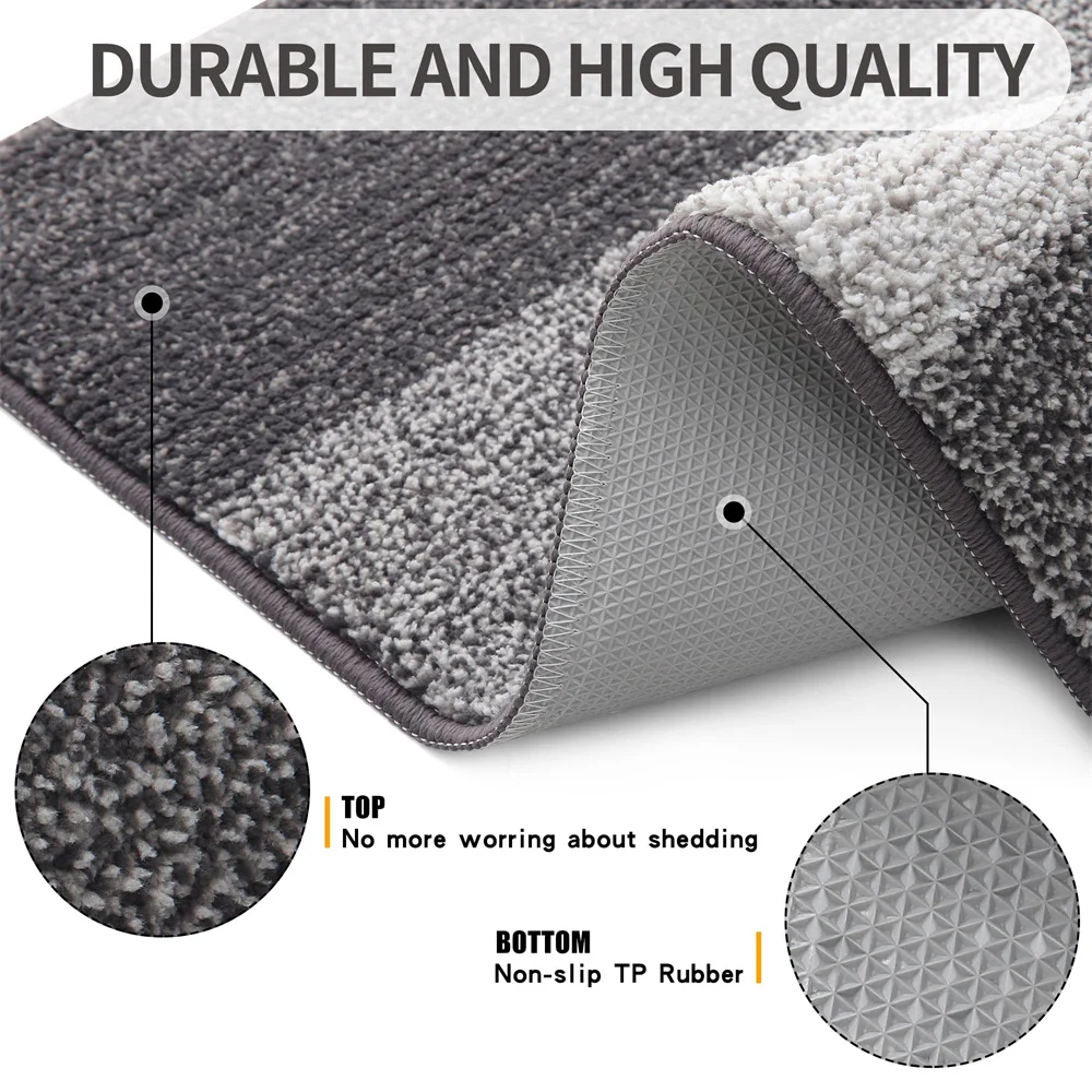 Olanly Indoor Door Mat Non-Slip Foot Mat Rubber Backing Front Back Door Mat Entrance Floor Rug Absorbent Bathroom Kitchen Carpet