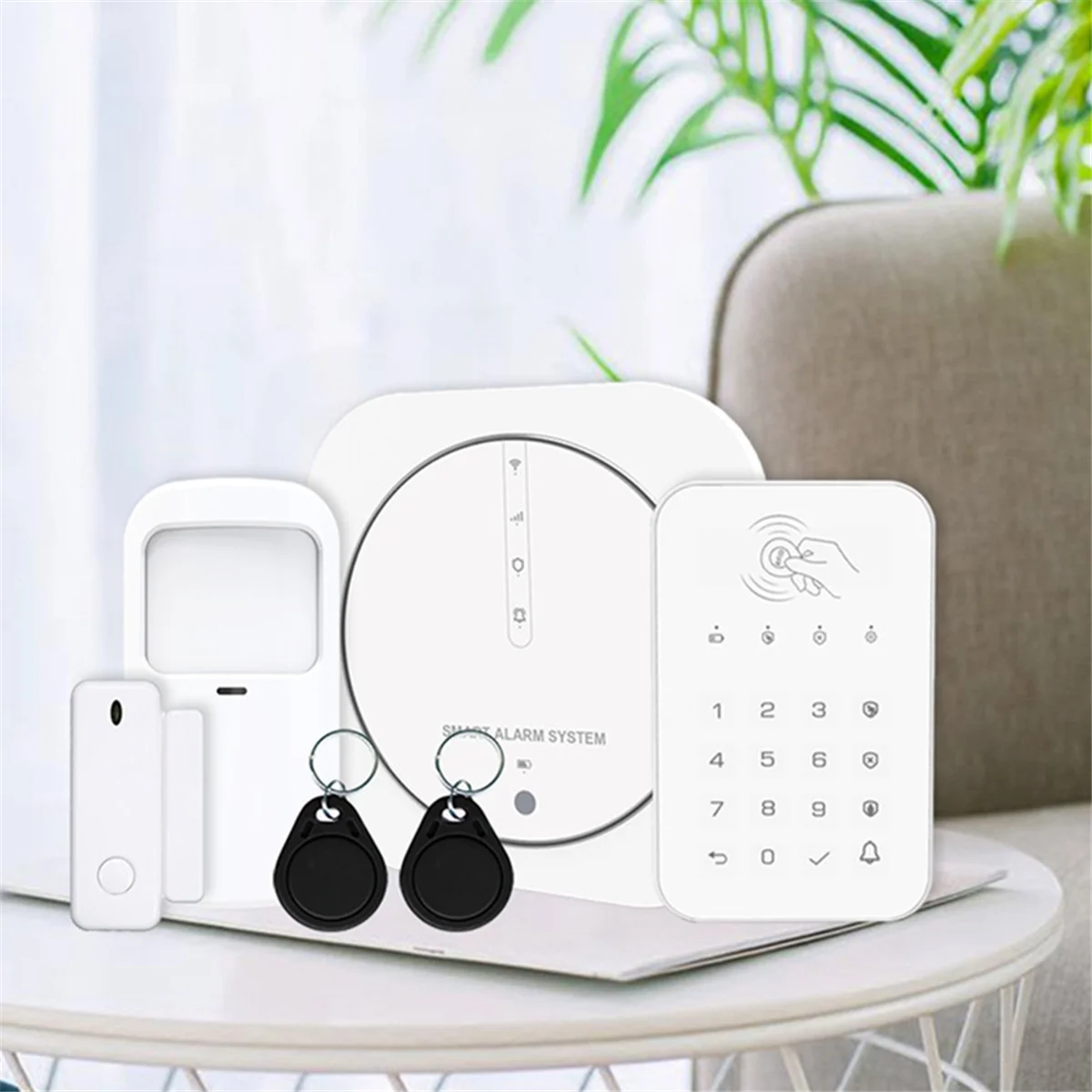 

A39U Graffiti Burglar Alarm Intelligent WIFI+GSM Dual Network Alarm System Home Multifunction Screenless Alarm Host