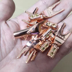 4/8/16Pcs/lot Gaofei Pure Copper HIFI No soldering Y-Spade U-plug Speaker Cable DIY handmade HI-end Connector