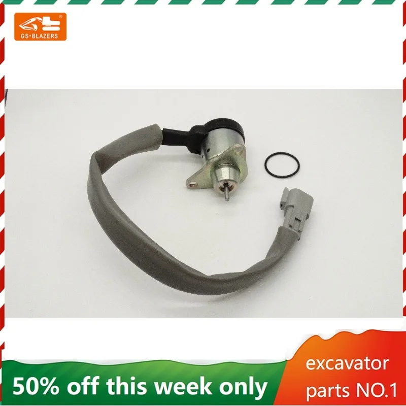 

42-100 12V Excavator Spare Part Solenoid Fuel Stop Shut-Off for Yanmar 42100 42-100 41-9100 42-0100