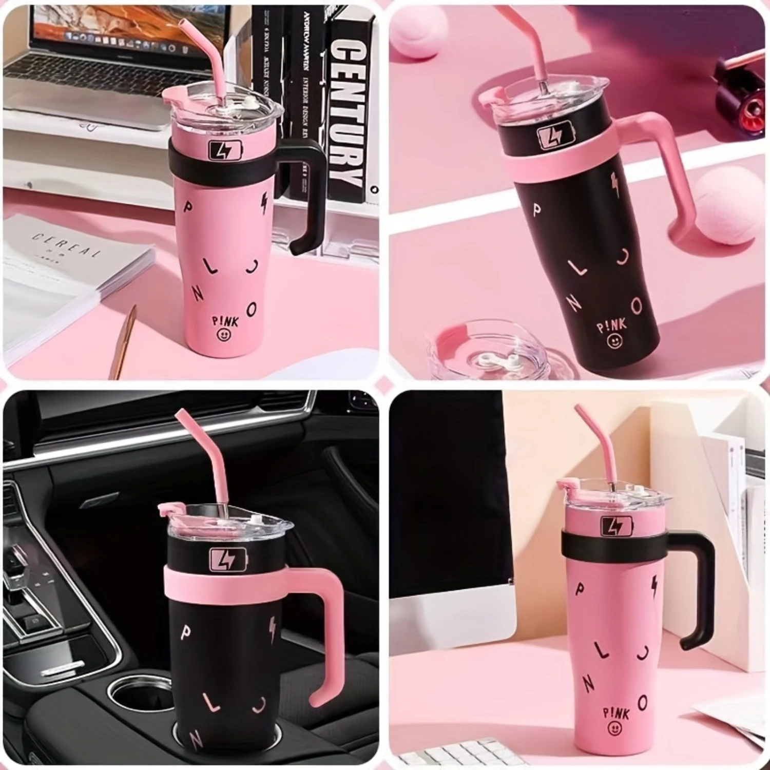 

304 Stainless Steel Large Capacity Vacuum Cup With Straw