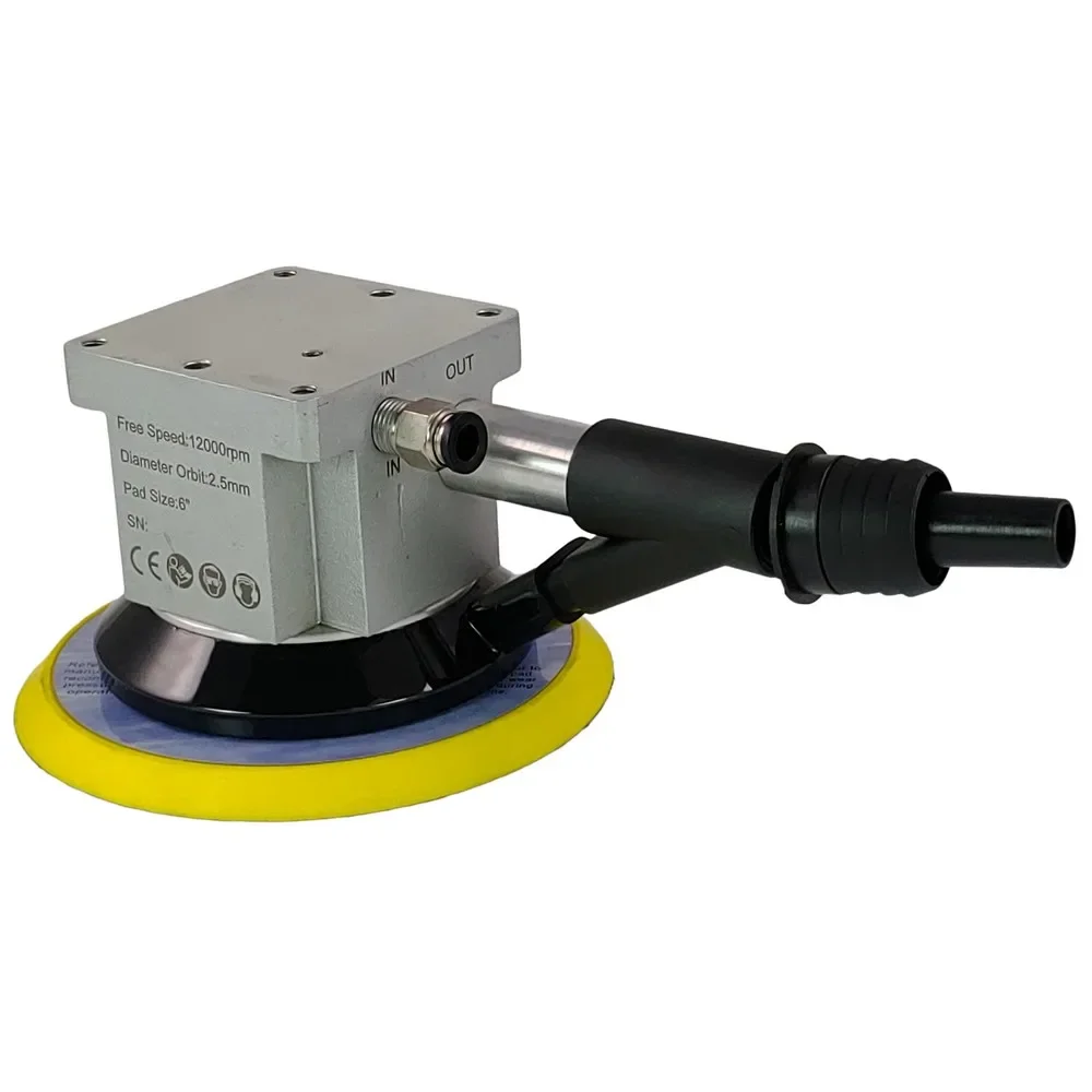 Taiwan Professional Robotic Arm 12000Rpm 6Inch Self-Generated-Vacuum Air Pneumatic Random Orbital Sander With Fixed Platform