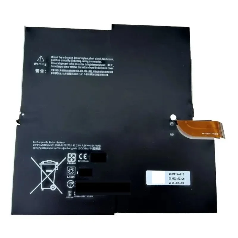 [NEW] 7.6V 42.2Wh MS011301-PLP22T02 Battery for Microsoft for Surface Pro 3 1631 for G3HTA005H/009H High-Capacity Li-ion Battery
