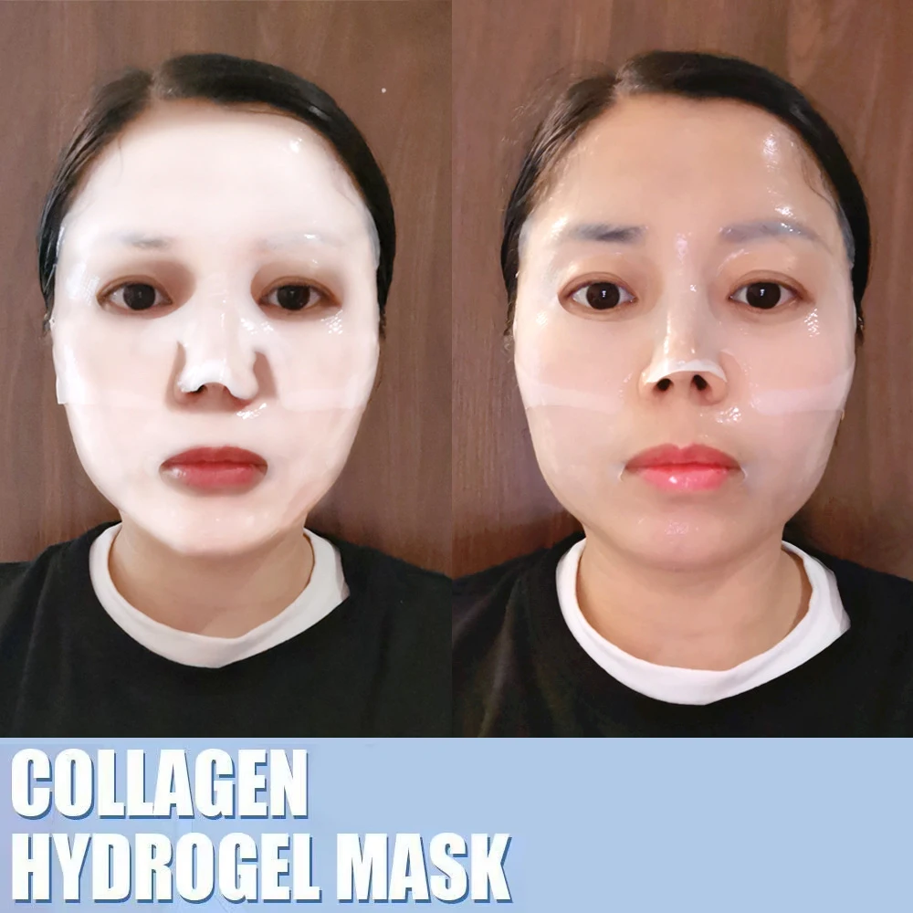 Collagen Anti Wrinkle Facial Mask Deep Moisturizing Whitening Reduce Fine Lines Collagen Protein Hydrogel Soft Mask Skin Care