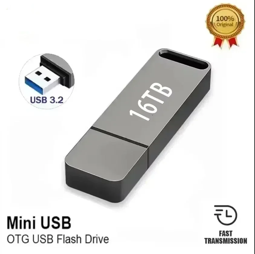 16TB Flash Drive Metal High-Speed Wireless Bluetooth Transmitter USB 8TB 2TB Car Stereo Music Audio Receiver Bluetooth Adapter gallery 5