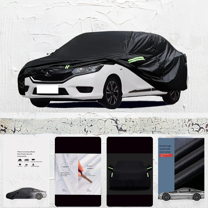 For honda greiz Auto Anti snow Anti dust Anti uv Anti freeze 210T Anti peeling paint And Anti Rainwater car cover Black