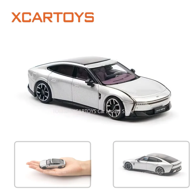 XCARTOYS 1/64 Brand New Xpeng P7 Diecast Alloy Simulation Car Model Business Vehicle Miniature Collectible Desktop Display Toy