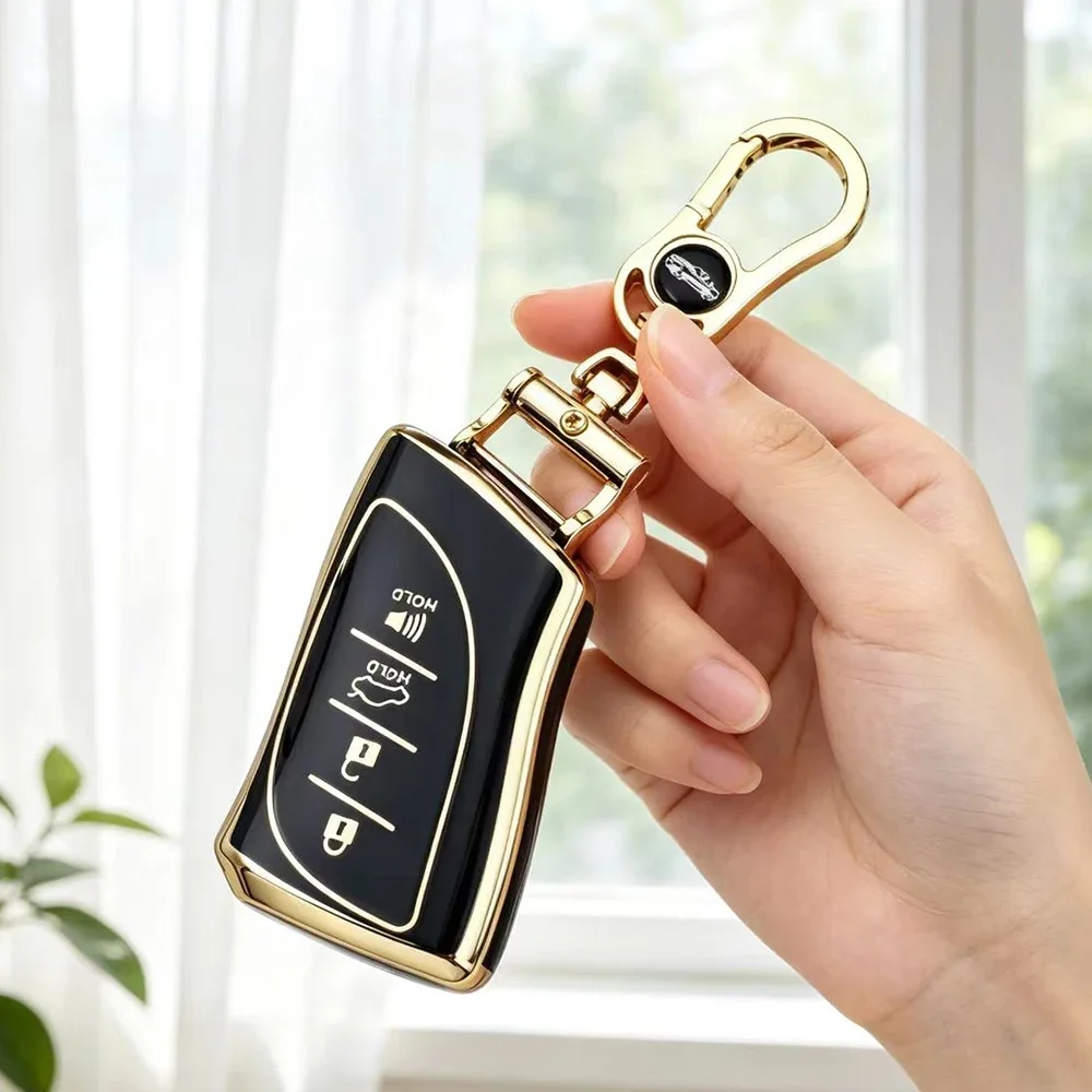 4 Buttons TPU Car Key Fob Case Cover Keychain for Lexus ES LS NX RX UX TX GX RZ LX 250 250h 300h 300e 350 450h 500 550