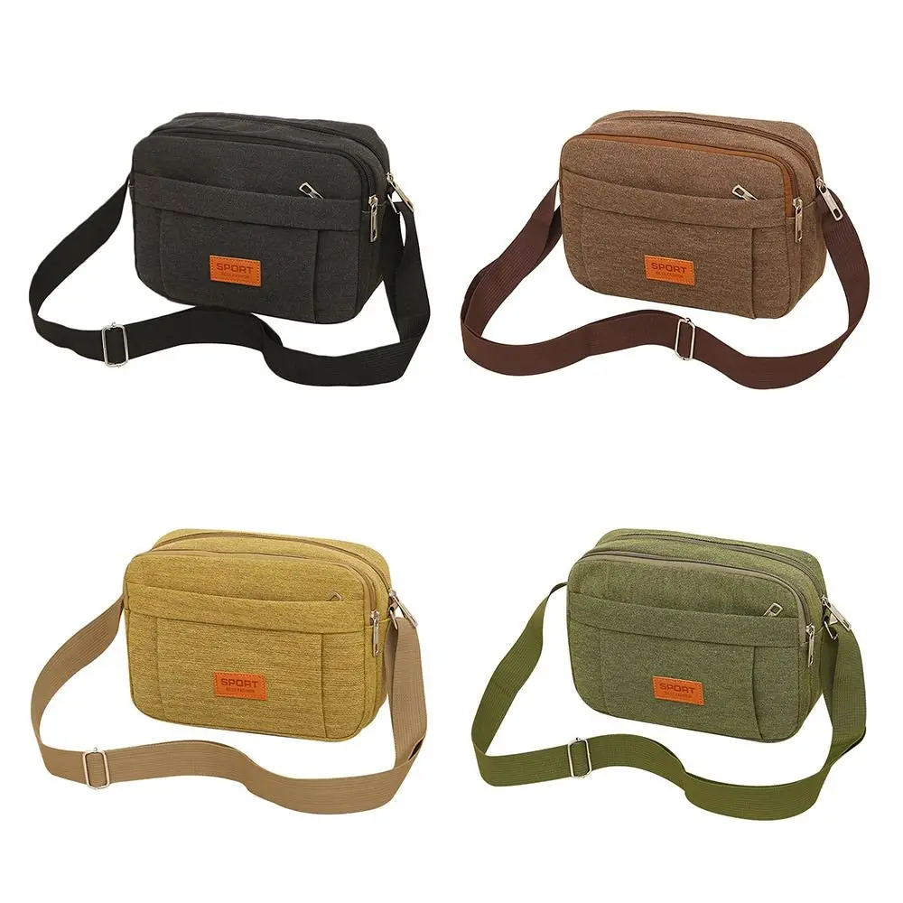 

Casual Canvas Shoulder Bag Large Capacity Multi Functional Crossbody Bags Leisure Waist Bag Men