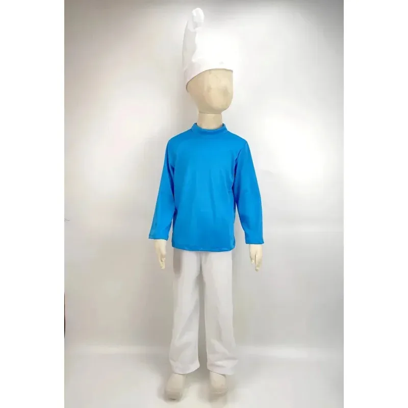 Blue dwarf 3-10 years Child Halloween Costume Kids Blue Elf Costume fancy dress R