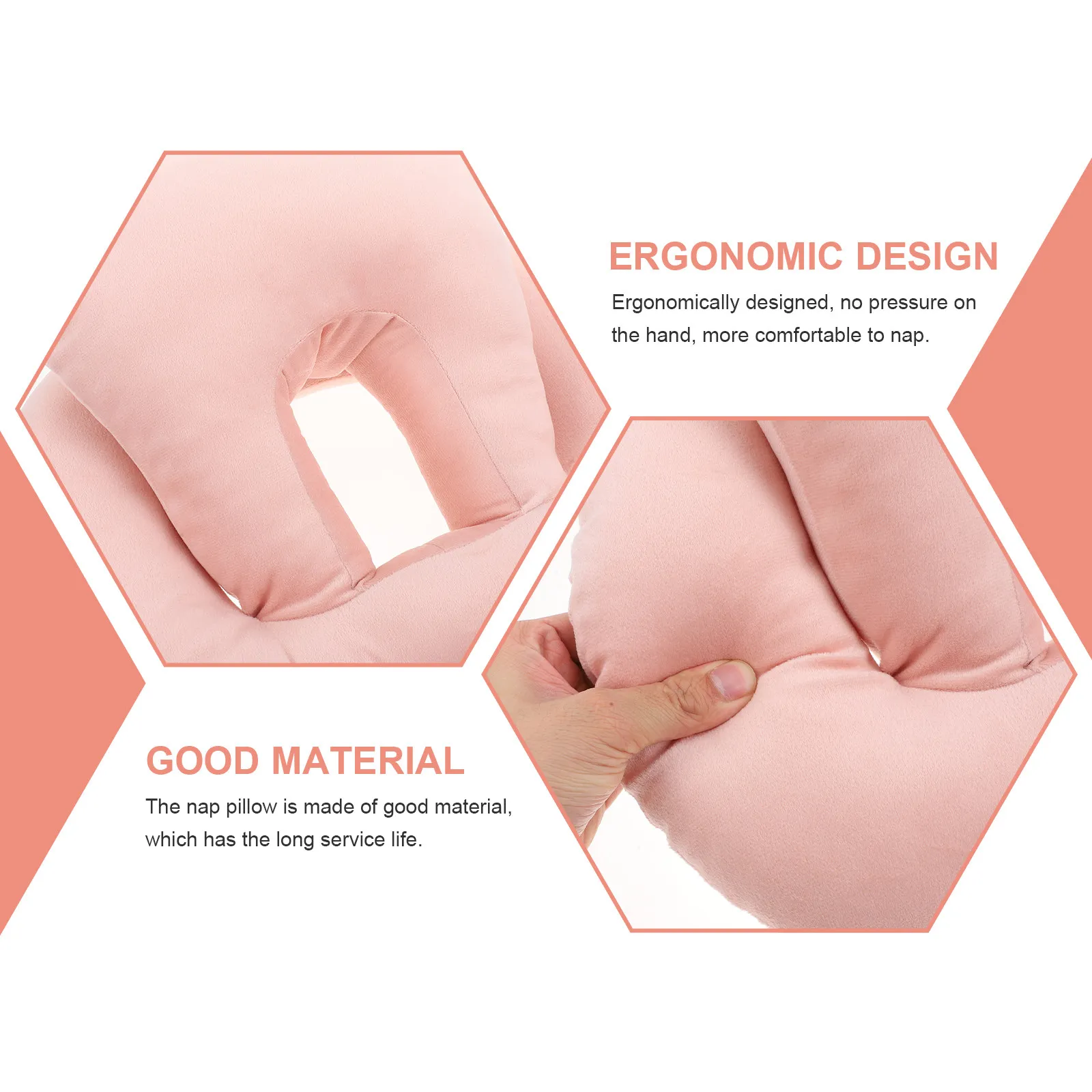 Premium Ergonomic Nap Pillow Desktop Sleeping Pillow for Office Home School Portable Face-Down Siesta Cushion Comfortable PP view 4