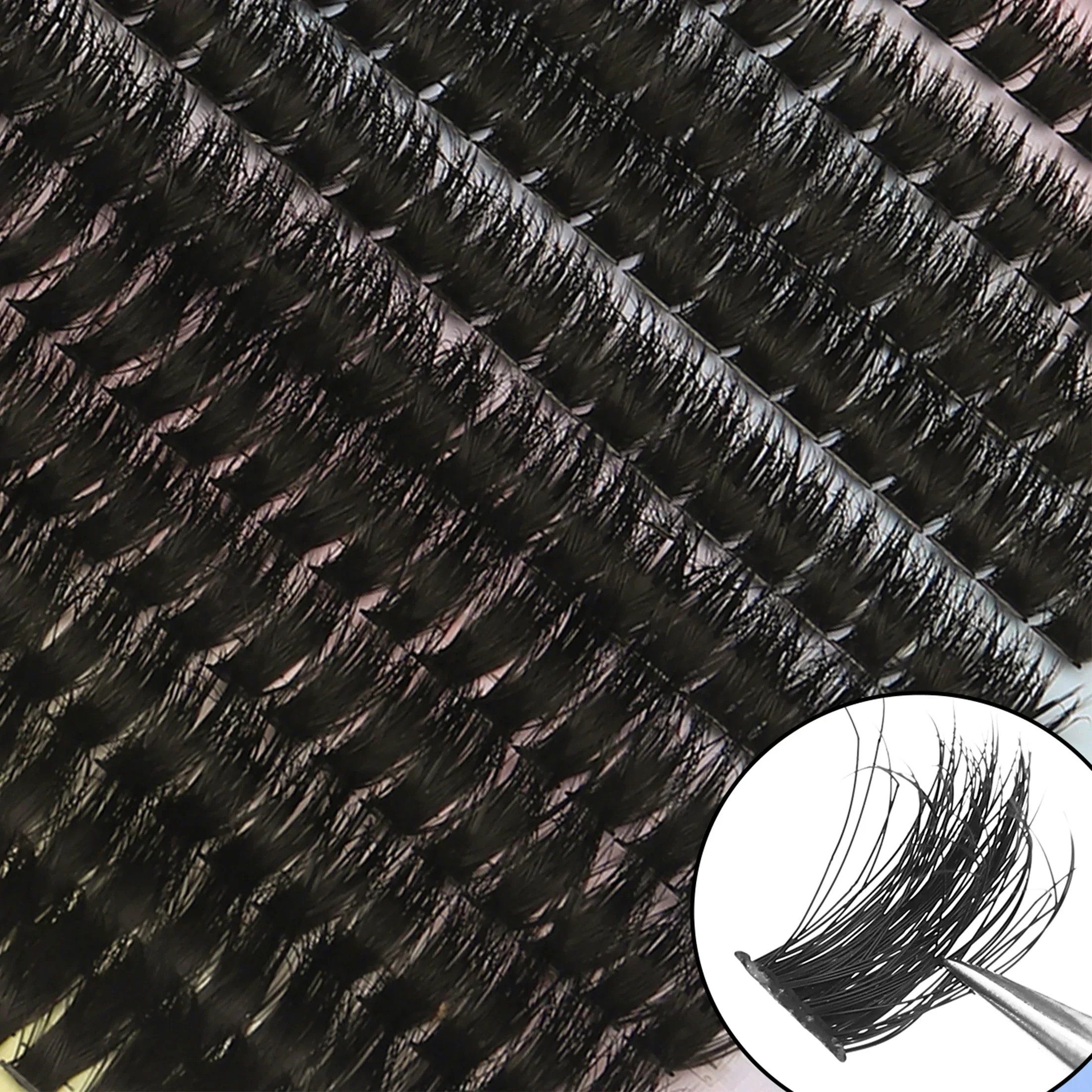 80D Cluster Lashes D Curl 280pcs Faux Mink Individual Eyelashes 8-18mm Mixed Fluffy Thick DIY Lash Extensions Makeup