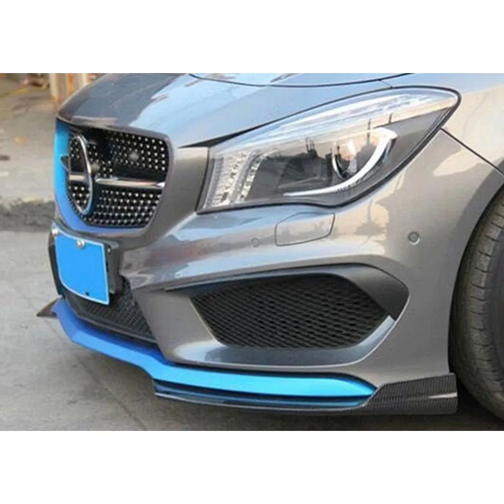 

Car Front Bumper Lip Splitters Flaps Red Line For Benz CLA Class W117 C117 CLA250 CLA260 CLA45 2014-2016 Carbon Fiber FRP