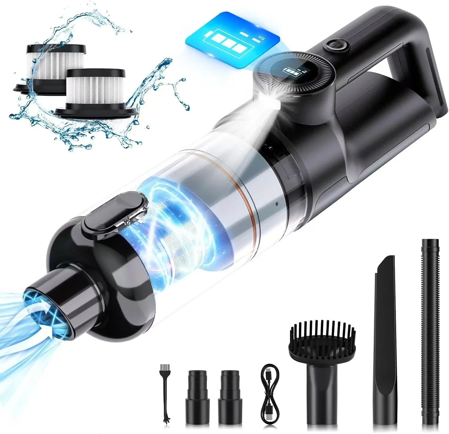 2024 BLDC 14000Pa Portable Wireless Handheld Cleaning Whirlwind Car Vacuum Cleaner 16000pa High Power Vacuum Cleaner For Car