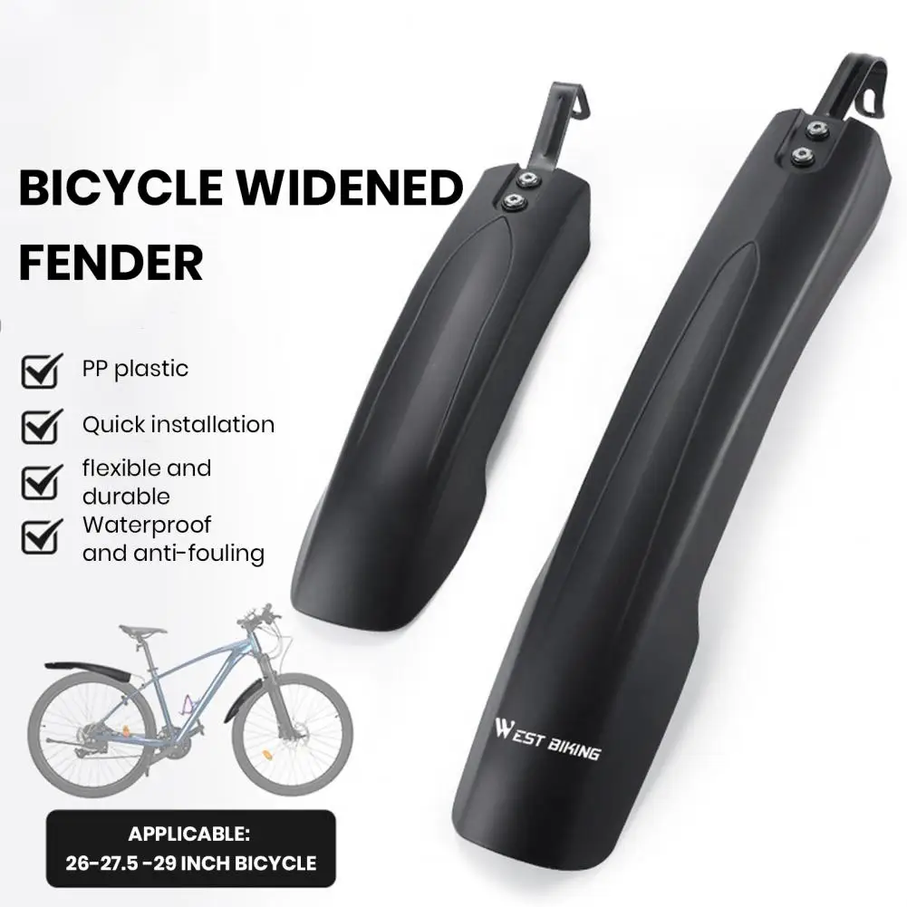 Waterproof Bike Fender Arc-streamline Design Fender Thicken Widen Bicycle Fender Set with Quick Release for Road for All-weather