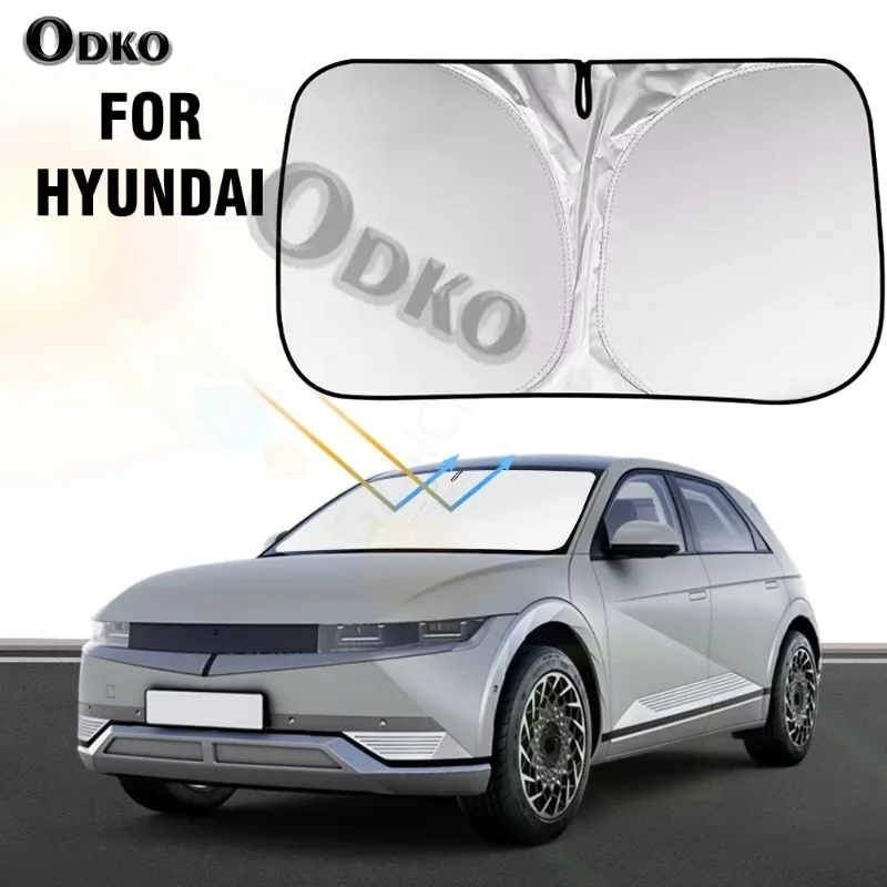 Car Windshield Sun Shade Covers Visors Auto Front Window Sunscreen For Hyundai Palisade Kona Santa Cruz Ioniq 5  Accessories