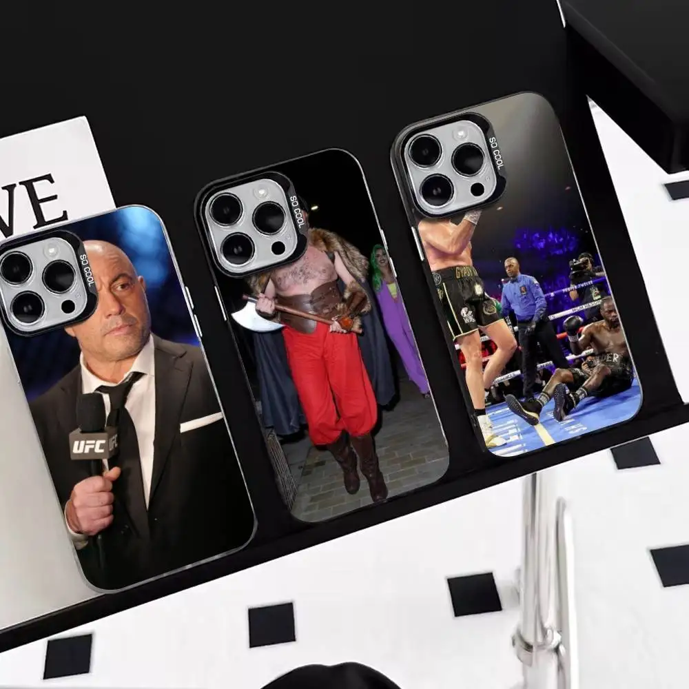 

Tyson Fury Phone Case For iPhone 17,16,15,14,13,12,11 Plus,Pro Max,XS,Colored Silver Plated Inside Cover