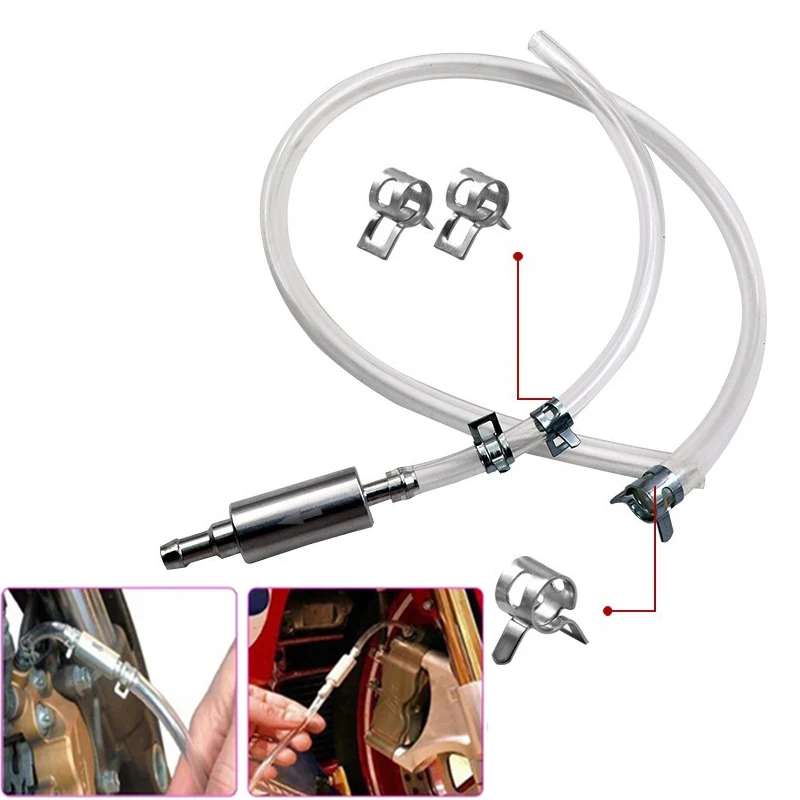 

Car Clutch Brake Bleeder Hose Hydraulic Clutch Single Way Valve Tube Bleeding Tool Replacement Adapter Kit Auto Accessories