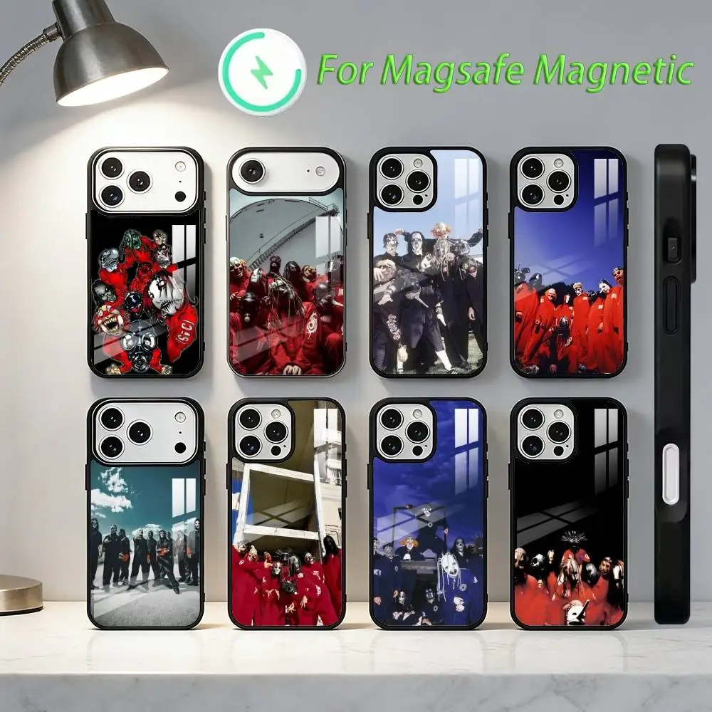 

Band S-SlipknotS P-Psychosocial Phone Case For iPhone17,16,15,14,13,12,11,Plus,Pro,Max For Magsafe Wireless Charging case
