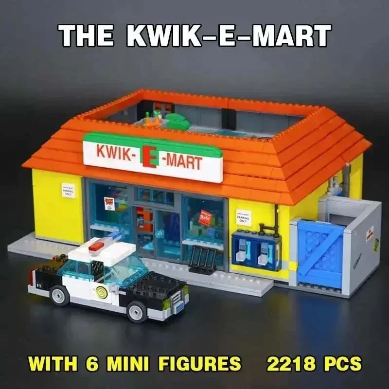 

2218 PCS Supermarket The Kwik-E-Mart Compatible Toy Gifts Building Blocks Bricks City Convenience Store Kid16004 71016