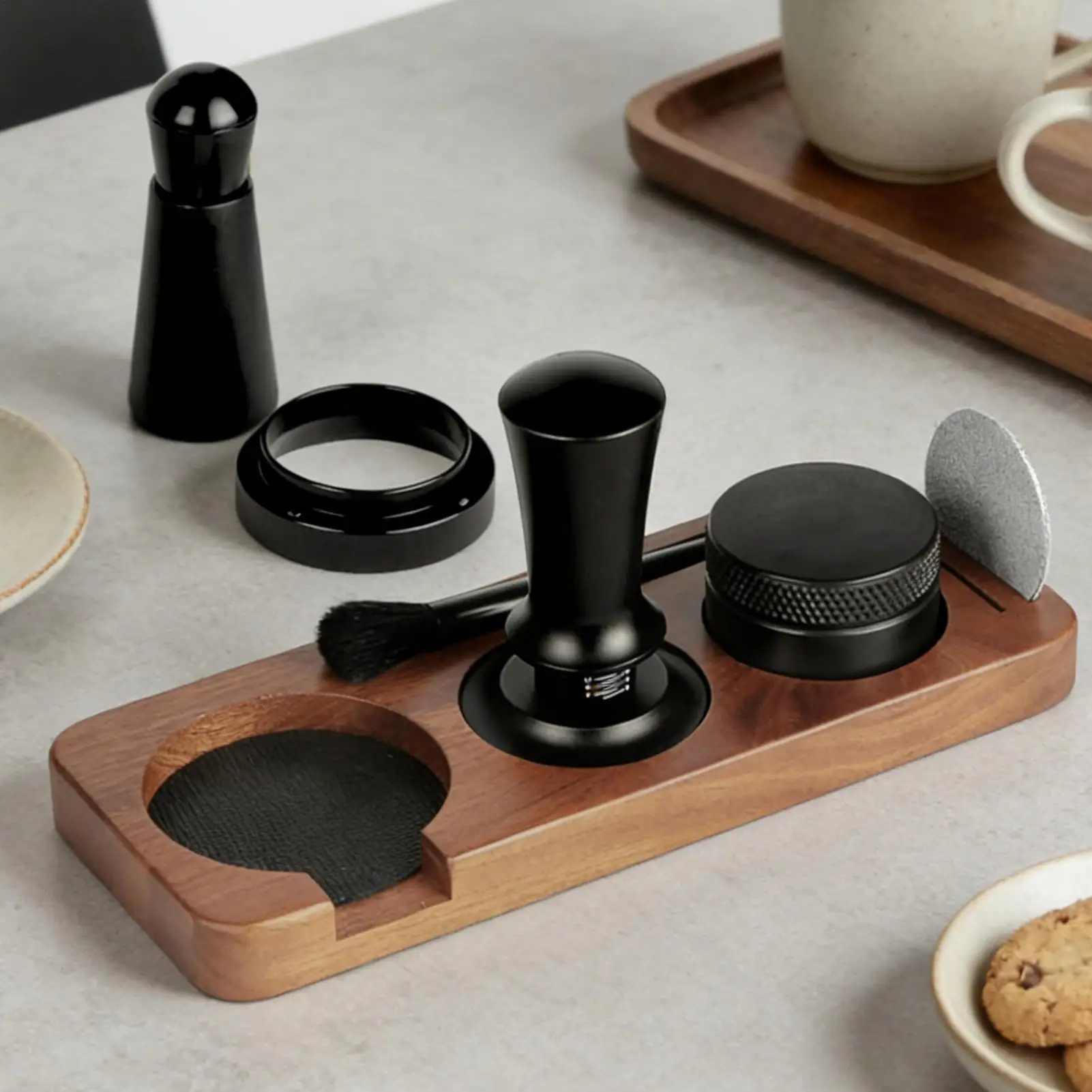 Espresso Tamper Set 58mm Coffee Powder Tamping Tools Espresso Machine Tamper for Cafe Office Countertop Home Kitchen Commercial