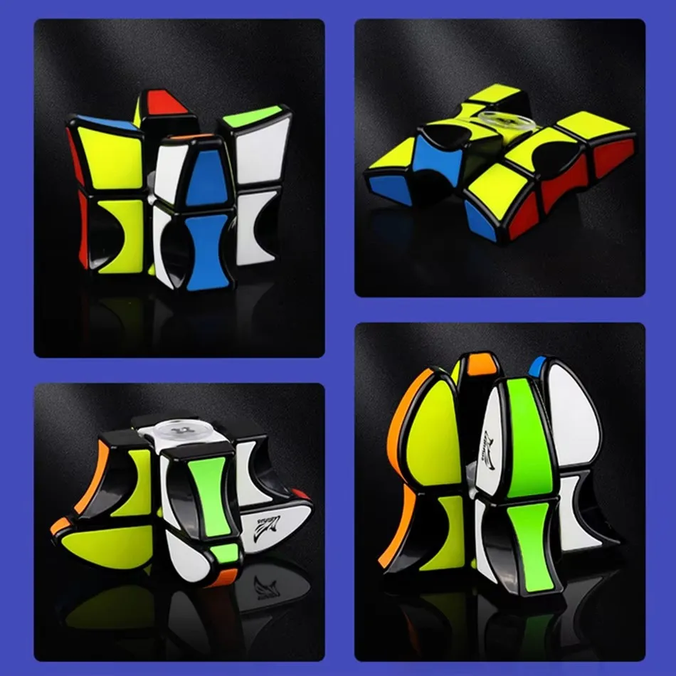 Qiyi Mofangge-Cube magique anti-stress, moulin à vent S, version améliorée, Spinner, puzzle 1x3x3, Speedcube, torsion gyroscopique du bout des doigts, 133