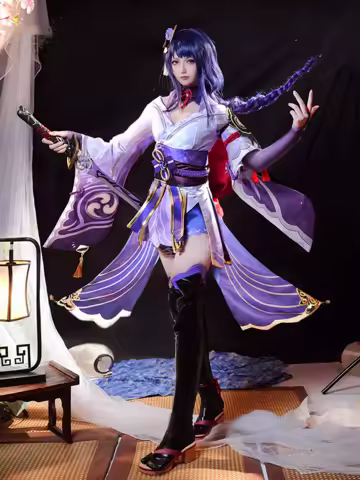 Genshin Impact Raiden Shogun Cosplay Costume Wig Uniform Full Set Game Suit Anime Halloween Carnival Party Clothes