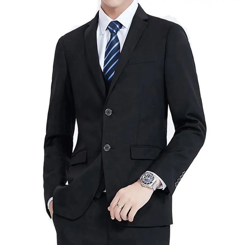 

Men's Slim Fit Suit Set Business Casual Jacket Pants Tuxedo for Youth Plus Size Groom Groomsmen Wedding Party 2 Piece