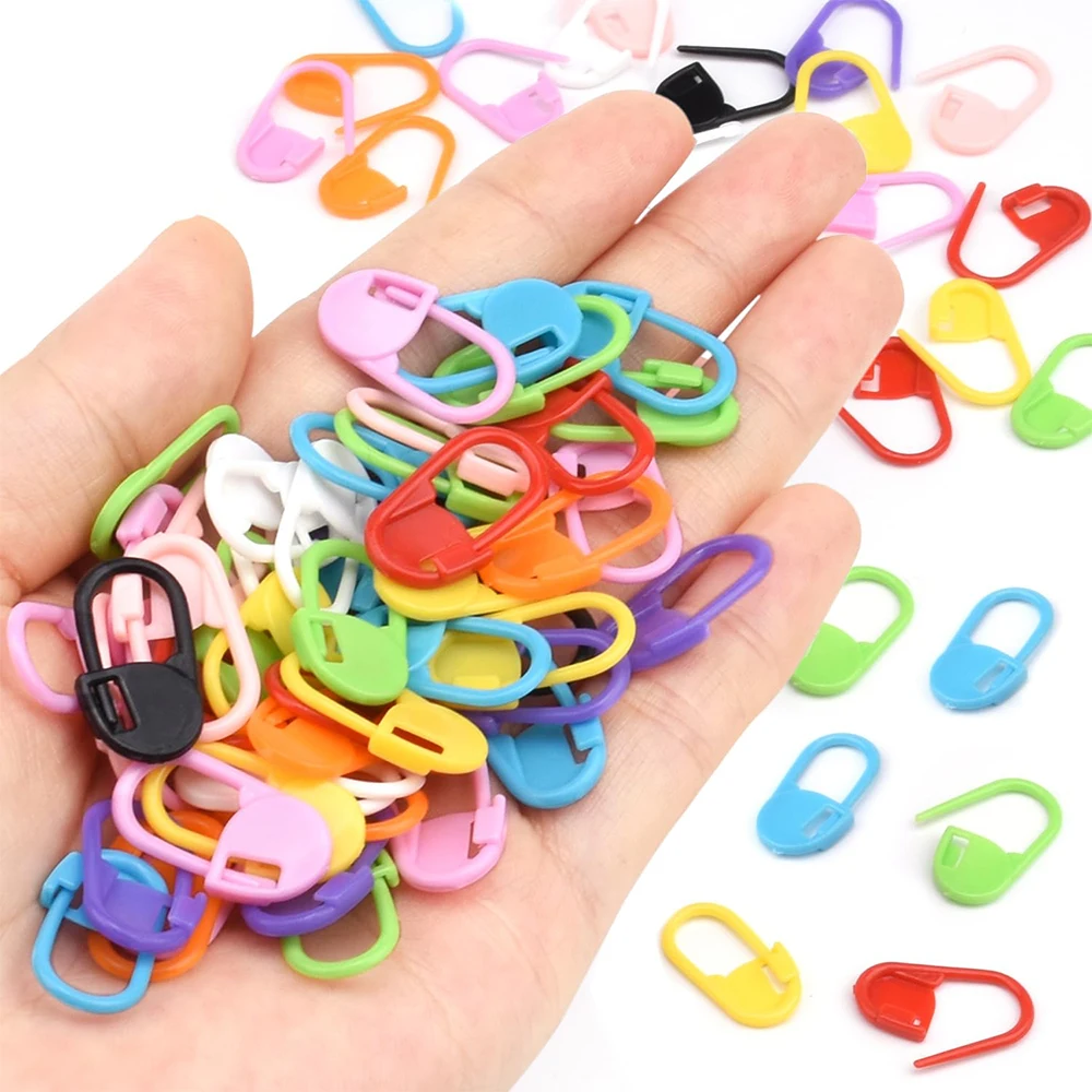 

50pcs Mix Color Knitting Tools Locking Stitch Markers Crochet Latch Marker Pin DIY Accessories