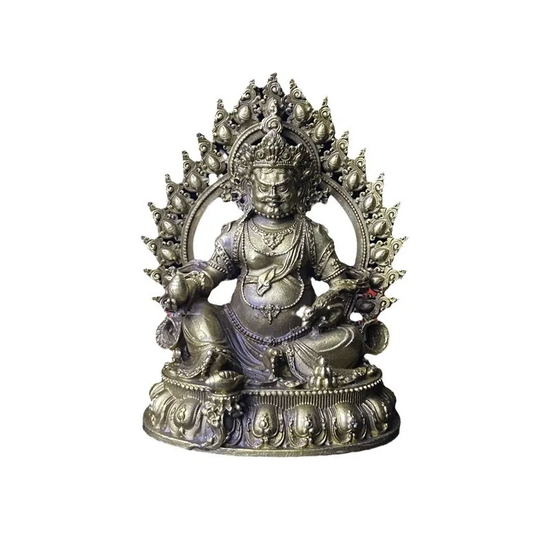 Tibetan Style Buddha Ornament Acalanatha Yellow Only God Buddha Statue Domestic Ornaments Alloy Distressed Crafts