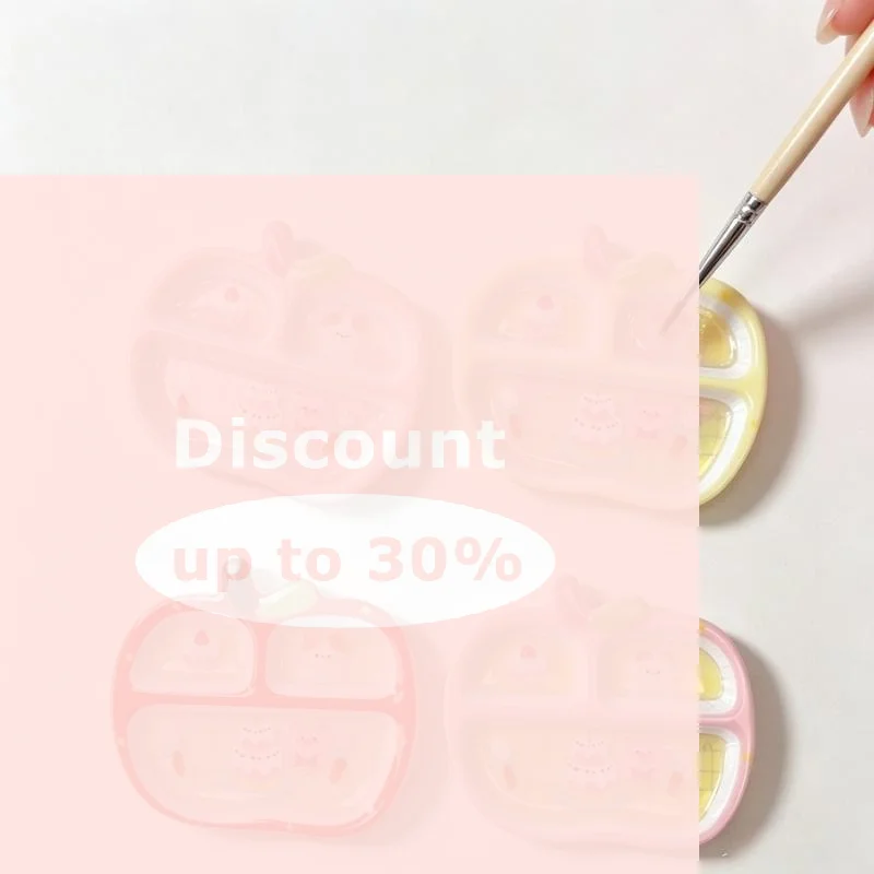 [Cartoon Animal Divided Plate Desk Ornament Simulation Food Tray Decorative Figurine Cute Kawaii Home Decor Gift Nail Art]