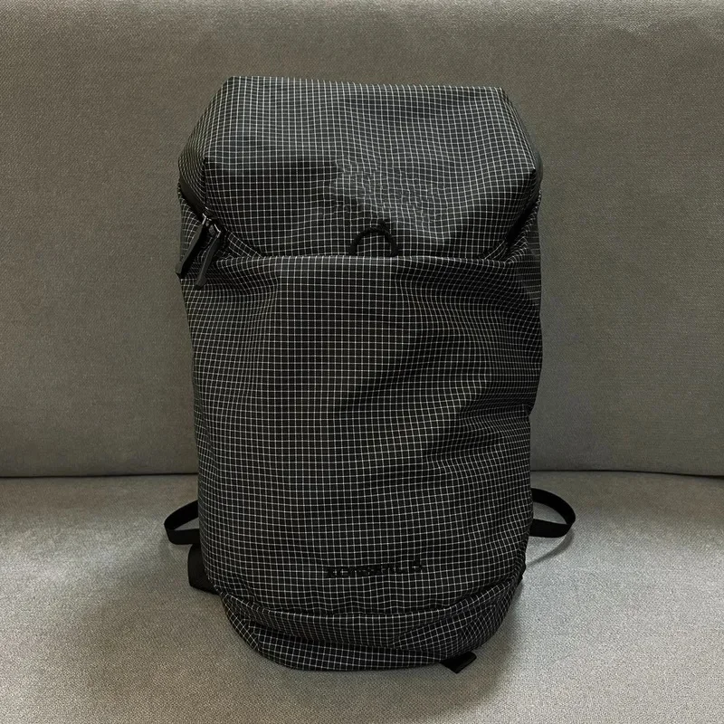 New 15L Trendy Embroidered Backpack Checkered Outdoor Sports Mountaineering Waterproof Weight Loss Men's and Women's Styles