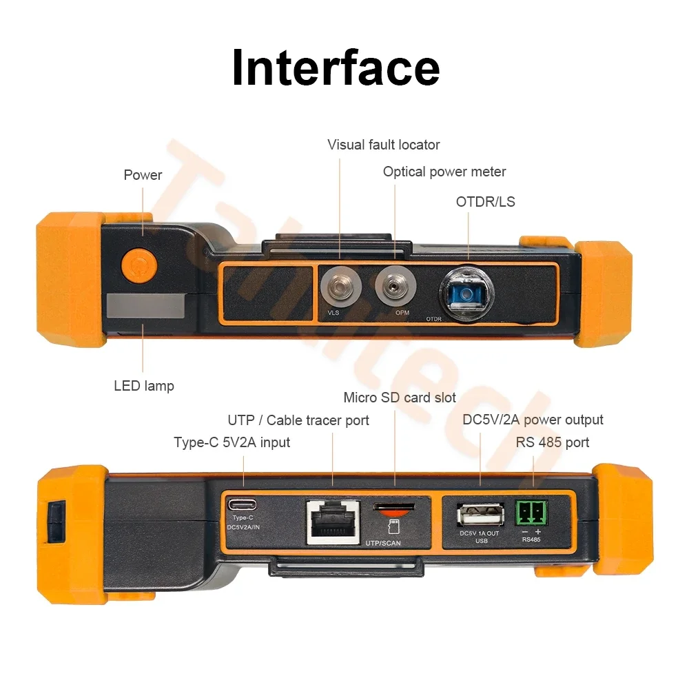 OTDR 1310/1550nm 1610nm 24/26/28dB Active Fiber Live Tester Optic Reflector Optical Reflectometer Touch Screen OPM VFL iOLA