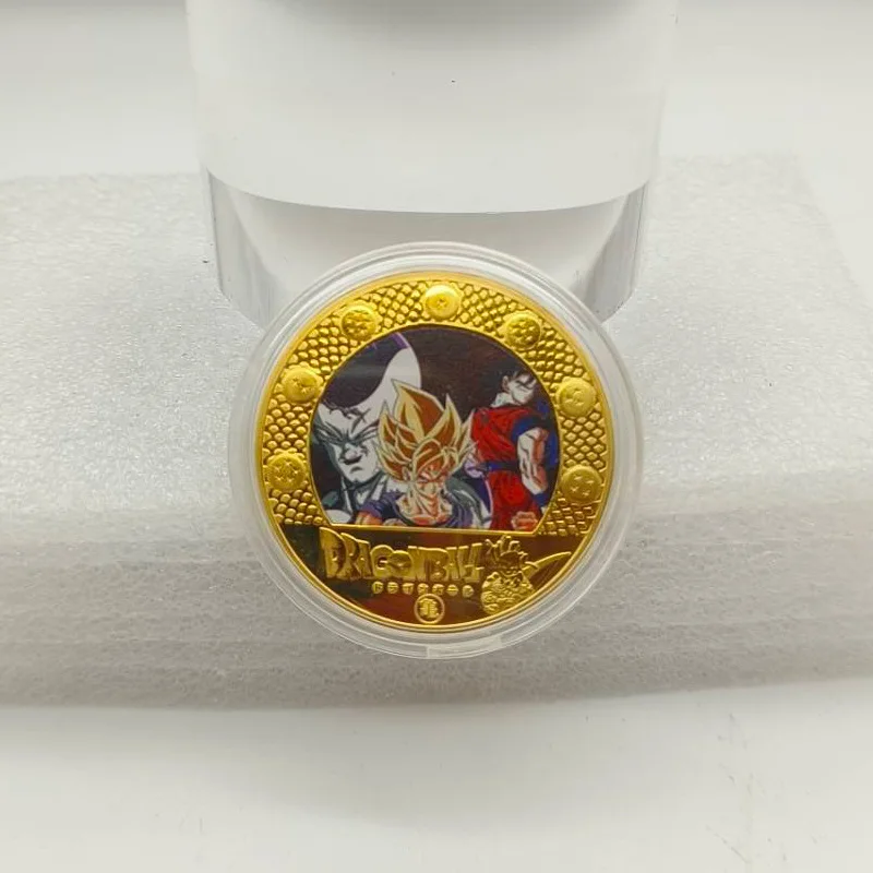 Dragon Ball Anime Collection Coin Super Saiyan Gold Metal Coin Commemorative Coin  Children's Toy Gift Birthday/Christmas Gift