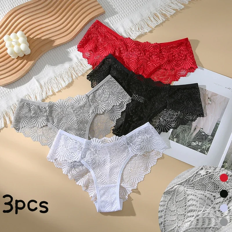 

Lace Sexy Women's Panties, Mid Waist Seamless Women's Underwear, Breathable And Comfortable Women's Trousers For Summer