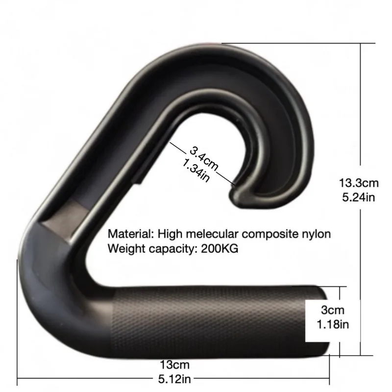 Multifunktionale Fitness-Klimmzuggriffe Ergonomischer Haken-Griff Vielseitige Krafttrainingsgeräte – Detail 9