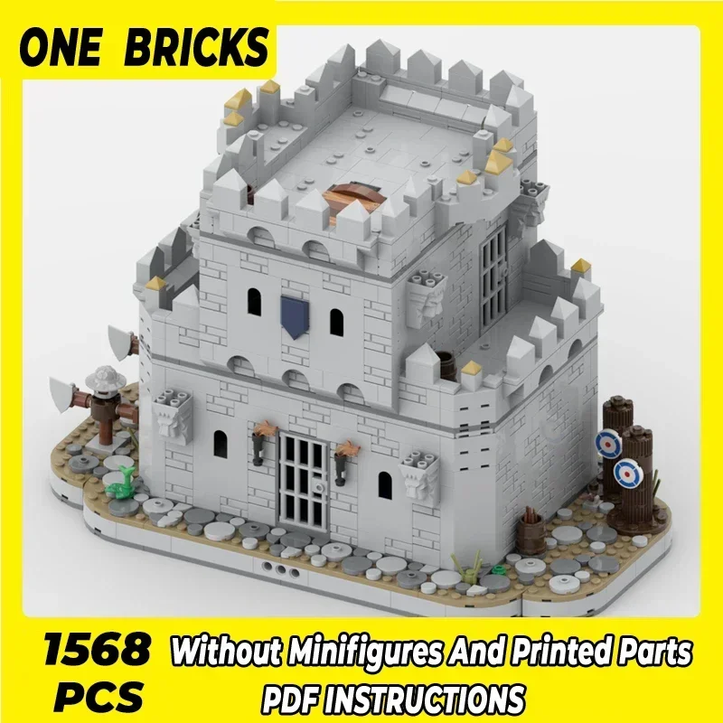 Fortezza militare Modello Moc Mattoni da costruzione Castello medievale Barraks Tecnologia Blocchi modulari Regalo Giocattolo di Natale Set fai da te Assemblaggio