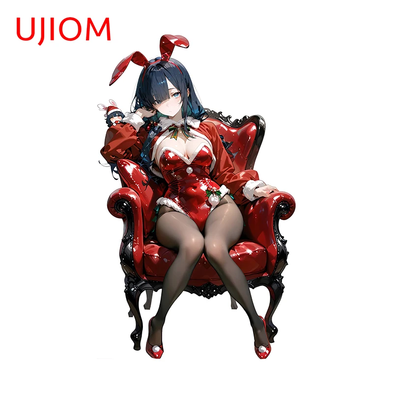 UJIOM Seductive Bunny Girl Wall Sticker Exquisite Elegant Sitting Posture Graphics Decal Wallpaper Suitable For Smooth Surfaces