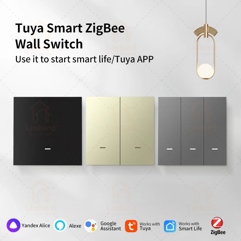 

TUYA Zigbee Smart Switch Socket Panel Supports Amazon Google Voice Control Zero Fire Whole House