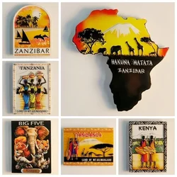 Africa Refridge Magnets Tanzania Travelling Souvenirs Kenya Zanzibar Kilimanjaro Refrigerator Stickers