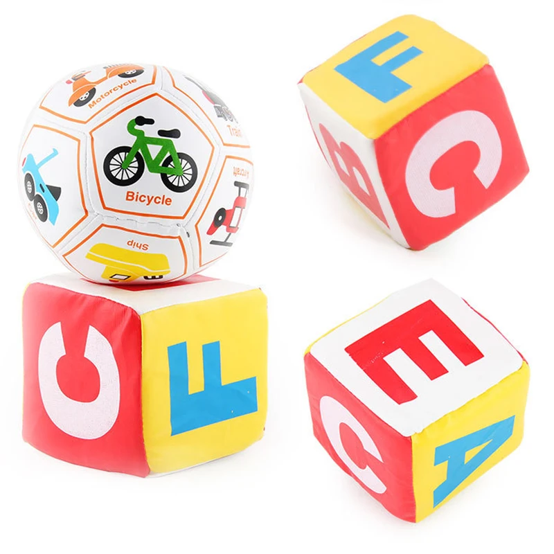 Children's Puzzle Colored Rattle Ball Toy Funny Soft Baby Hand Catching Cloth Ball Parent Child Interactive Toys Birthday Gift